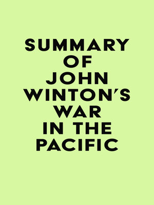 cover image of Summary of John Winton's War in the Pacific